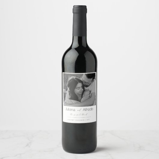 Étiquette Pour Bouteilles De Vin Personalized Wedding Wine Label (Devant)