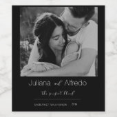 Étiquette Pour Bouteilles De Vin Personalized Wedding Wine Label  (Étiquettes simples)