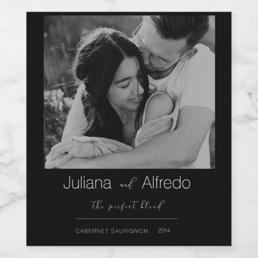 Étiquette Pour Bouteilles De Vin Personalized Wedding Wine Label (Étiquettes simples)