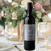 Étiquette Pour Bouteilles De Vin Personnalisé 60 fabuleuse parties scintillant d'an