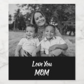 Étiquette Pour Bouteilles De Vin Personnalisé Amour You Maman Vin Bouteille Étiquet (Étiquettes simples)