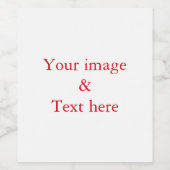 Étiquette Pour Bouteilles De Vin Personnalisé customisé votre propre texte et image (Étiquettes simples)