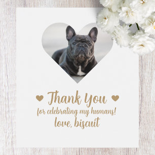 Étiquette Pour Bouteilles De Vin Personnalisé Photo Dog I Do Too Mariage Wine Étiqu