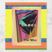 Étiquette Pour Bouteilles De Vin Personnaliser Abstraite (Étiquettes simples)