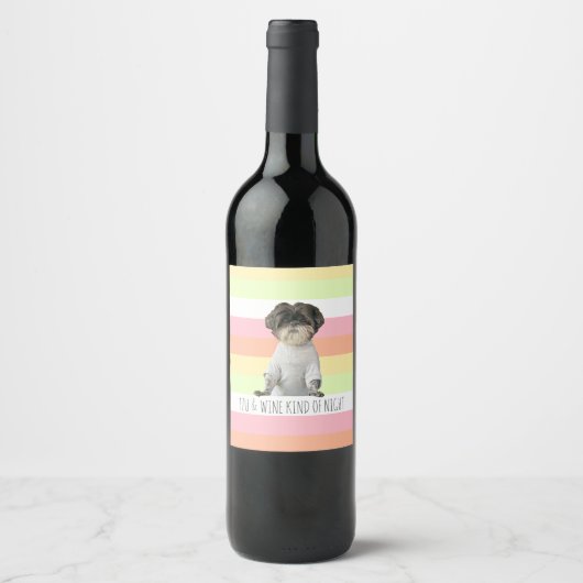Étiquette Pour Bouteilles De Vin Personnaliser Chien Chien Chien Chien Chien Chien (Devant)
