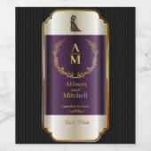 Étiquette Pour Bouteilles De Vin Personnaliser Romantique Elégant Mariage Réception (Étiquettes simples)