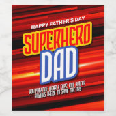 Étiquette Pour Bouteilles De Vin Personnaliser SuperHero Papa (Étiquettes simples)