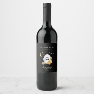 Étiquette Pour Bouteilles De Vin Petit Baby shower Boo Ghost Hollaween