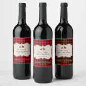 Étiquette Pour Bouteilles De Vin Petit Baby shower Chasseur de bûcheron doux (Bouteilles)