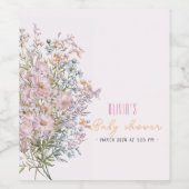 Étiquette Pour Bouteilles De Vin Petit fleur sauvage en fleurs (Étiquettes simples)