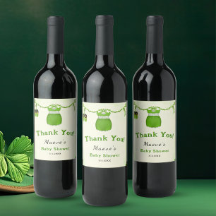 Étiquette Pour Bouteilles De Vin Petit Lucky Un Shamrock Baby Girl tenue