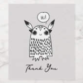 Étiquette Pour Bouteilles De Vin Petit monstre mignon (Étiquettes simples)