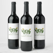 Étiquette Pour Bouteilles De Vin Petits pois verts et Tinis Fête d'anniversaire Mar (Bouteilles)