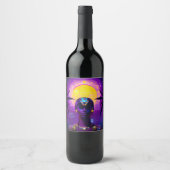 Étiquette Pour Bouteilles De Vin Pharaon Synthwave (Devant)