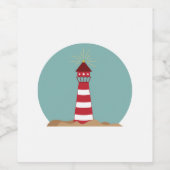 Étiquette Pour Bouteilles De Vin Phare (Étiquettes simples)