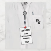 Étiquette Pour Bouteilles De Vin Pharmacy School Graduation (Étiquettes simples)