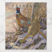 Étiquette Pour Bouteilles De Vin Pheasant (Étiquettes simples)