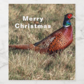 Étiquette Pour Bouteilles De Vin Pheasant Photo Noël (Étiquettes simples)