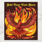 Étiquette Pour Bouteilles De Vin Phoenix mythologique immortelle Créature (Étiquettes simples)