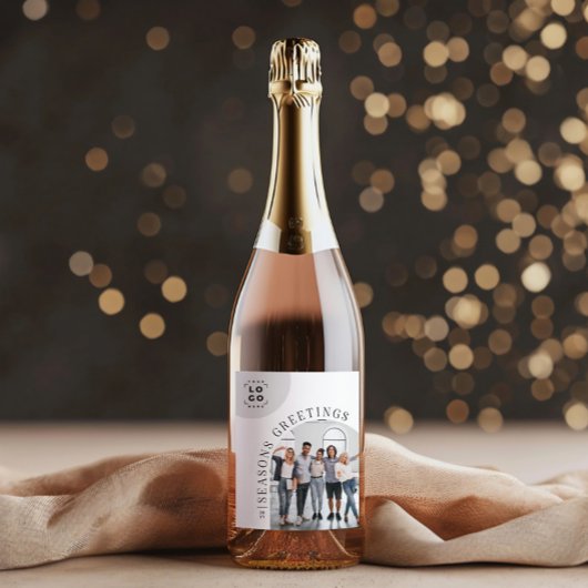 Étiquette Pour Bouteilles De Vin Photo d'architecture moderne de Noël Vacances d'af