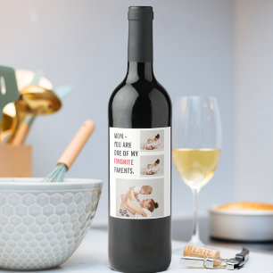 Étiquette Pour Bouteilles De Vin Photo de collection moderne & Joyeux cadeau de la 