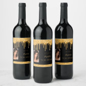 Étiquette Pour Bouteilles De Vin Photo de fête d'anniversaire parties scintillant e (Bouteilles)