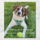 Étiquette Pour Bouteilles De Vin Photo de mon Fiançailles marié (Étiquettes simples)