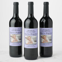 Photo de naissance élégante violette vieillie à la