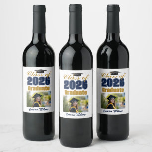 Étiquette Pour Bouteilles De Vin Photo de remise des diplômes de la promotion 2026