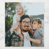 Étiquette Pour Bouteilles De Vin Photo personnalisée (Étiquettes simples)