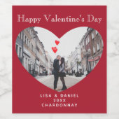 Étiquette Pour Bouteilles De Vin Photo Red Heart (Étiquettes simples)