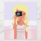 Étiquette Pour Bouteilles De Vin Photographe fille vin étiquette (Étiquettes simples)