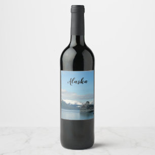 Étiquette Pour Bouteilles De Vin Photographie de voyage de croisière en Alaska