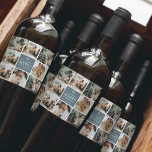 Étiquette Pour Bouteilles De Vin Photos Multi Holiday Merry Christmas
