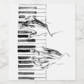 Étiquette Pour Bouteilles De Vin Piano music (Étiquettes simples)