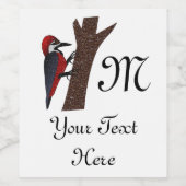 Étiquette Pour Bouteilles De Vin Pic à ventre de Crimson (Étiquettes simples)