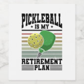Étiquette Pour Bouteilles De Vin Pickleball (Étiquettes simples)