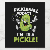 Étiquette Pour Bouteilles De Vin Pickleball drôle (Étiquettes simples)