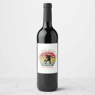 Étiquette Pour Bouteilles De Vin Pickleball Rétro Vintage Drôle