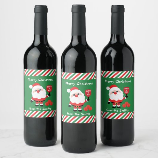 Étiquette Pour Bouteilles De Vin Pickley 🎅 Père Noël (Bouteilles)