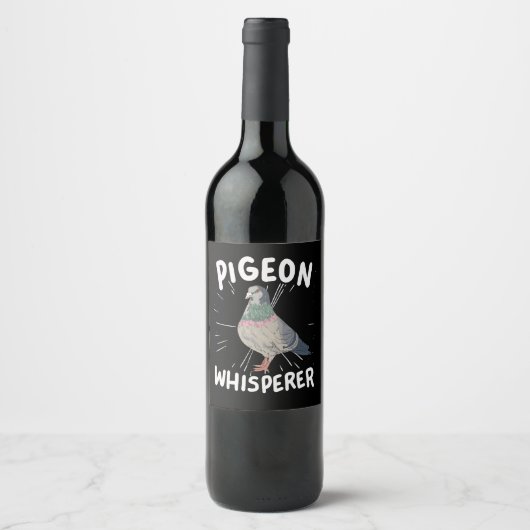 Étiquette Pour Bouteilles De Vin Pigeon (Devant)