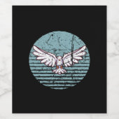 Étiquette Pour Bouteilles De Vin Pigeon Retro (Étiquettes simples)