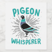 Étiquette Pour Bouteilles De Vin Pigeon Whisperer (Étiquettes simples)