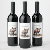 Étiquette Pour Bouteilles De Vin Piglet en jeu, personnalisation (Bouteilles)