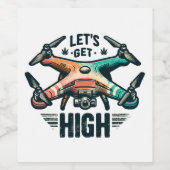 Étiquette Pour Bouteilles De Vin Pilote de drone (Étiquettes simples)