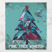Étiquette Pour Bouteilles De Vin Pine Tree Winery Christmas Tree Edition (Étiquettes simples)