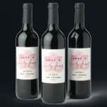 Étiquette Pour Bouteilles De Vin Pink Cake Name 21st Birthday Merci<br><div class="desc">Pink Cake Name 21st Birthday Merci Cheers. Twenty First est centré dans un script de style manuscrit avec nom et Merci et Cheers qui vous pouvez facilement personnaliser,  superposé sur un gâteau rose pastel Aquarelle à l'arrière - plan sur un stand d'or et une fleur sur le dessus.</div>