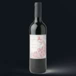 Étiquette Pour Bouteilles De Vin Pink Peacock Leaf Vine Mariage Vin Étiquette<br><div class="desc">Personnalisez un étiquette de vin unique pour votre mariage et réception avec un Étiquette de vin Mariage Pink Peacock Leaf. Le design Étiquette du vin est composé d'un arrière - plan gris clair avec un paon rose vif orné d'un embellissement de vigne feuille. Personnalisez avec les noms du marié et...</div>