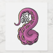 Étiquette Pour Bouteilles De Vin Pink Tentacle (Étiquettes simples)