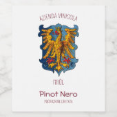 Étiquette Pour Bouteilles De Vin Pinot Nero du Frioul (Étiquettes simples)